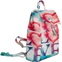 Valentines Day Heart Watercolor Background Buckle Everyday Backpack View2