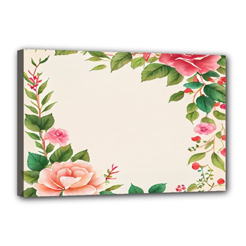 Watercolor Flower Canvas 18  X 12  (stretched) by artworkshop