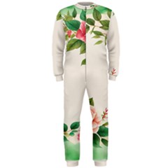 Watercolor Flower Onepiece Jumpsuit (men) by artworkshop