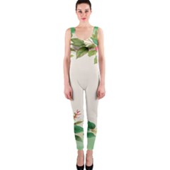 Watercolor Flower One Piece Catsuit by artworkshop