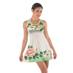 Watercolor Flower Cotton Racerback Dress by artworkshop