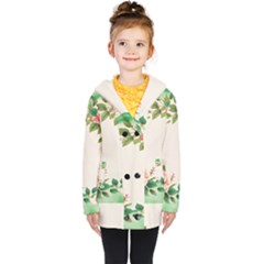 Watercolor Flower Kids  Double Breasted Button Coat by artworkshop