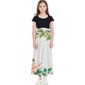 Watercolor Flower Kids  Flared Maxi Skirt View1