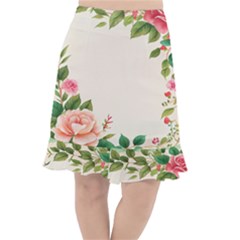 Watercolor Flower Fishtail Chiffon Skirt by artworkshop