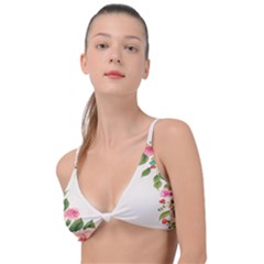 Watercolor Flower Knot Up Bikini Top