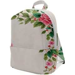 Watercolor Flower Zip Up Backpack by artworkshop