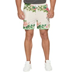 Watercolor Flower Men s Runner Shorts