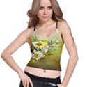 Watercolor Yellow And-white Flower Background Spaghetti Strap Bra Top View1