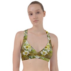 Watercolor Yellow And-white Flower Background Sweetheart Sports Bra