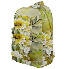 Watercolor Yellow And-white Flower Background Classic Backpack by artworkshop