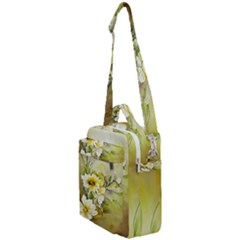 Watercolor Yellow And-white Flower Background Crossbody Day Bag by artworkshop