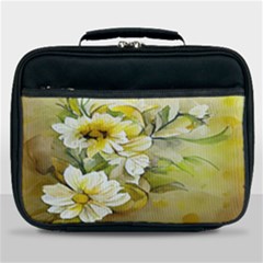 Watercolor Yellow And-white Flower Background Lunch Bag