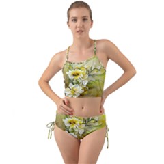 Watercolor Yellow And-white Flower Background Mini Tank Bikini Set