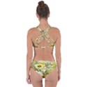 Watercolor Yellow And-white Flower Background Criss Cross Bikini Set View2