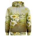 Watercolor Yellow And-white Flower Background Men s Overhead Hoodie View1