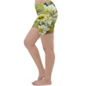 Watercolor Yellow And-white Flower Background Lightweight Velour Yoga Shorts View2