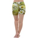 Watercolor Yellow And-white Flower Background Lightweight Velour Yoga Shorts View4