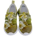 Watercolor Yellow And-white Flower Background Kids  Velcro No Lace Shoes View1