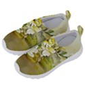 Watercolor Yellow And-white Flower Background Kids  Velcro No Lace Shoes View2