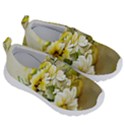 Watercolor Yellow And-white Flower Background Kids  Velcro No Lace Shoes View3