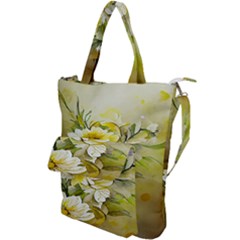 Watercolor Yellow And-white Flower Background Shoulder Tote Bag by artworkshop