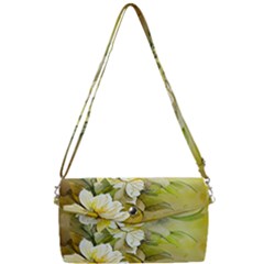 Watercolor Yellow And-white Flower Background Removable Strap Clutch Bag