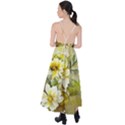 Watercolor Yellow And-white Flower Background Tie Back Maxi Dress View2