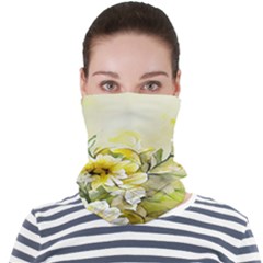 Watercolor Yellow And-white Flower Background Face Seamless Bandana (adult) by artworkshop