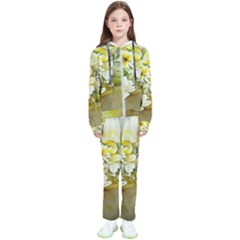 Watercolor Yellow And-white Flower Background Kids  Tracksuit by artworkshop