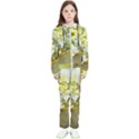 Watercolor Yellow And-white Flower Background Kids  Tracksuit View1