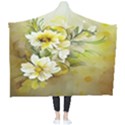 Watercolor Yellow And-white Flower Background Wearable Blanket View2