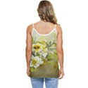 Watercolor Yellow And-white Flower Background Casual Spaghetti Strap Chiffon Top View4