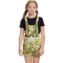 Watercolor Yellow And-white Flower Background Kids  Short Overalls View1