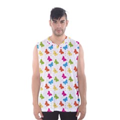 Butterfly Pattern Design Wallpaper Background Men s Basketball Tank Top by Ravend