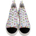 Butterfly Pattern Design Wallpaper Background Men s Mid-Top Canvas Sneakers View1