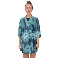 Graphic Design Wallpaper Abstract Half Sleeve Chiffon Kimono by Ravend