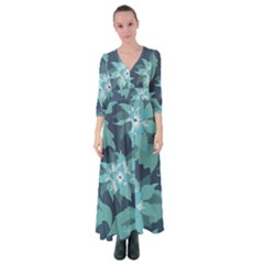 Graphic Design Wallpaper Abstract Button Up Maxi Dress by Ravend