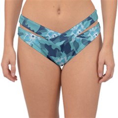 Graphic Design Wallpaper Abstract Double Strap Halter Bikini Bottoms by Ravend