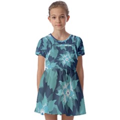 Graphic Design Wallpaper Abstract Kids  Short Sleeve Pinafore Style Dress