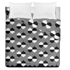 Geometric Pattern Line Form Texture Structure Duvet Cover Double Side (queen Size) by Ravend