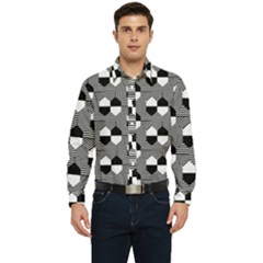 Geometric Pattern Line Form Texture Structure Men s Long Sleeve  Shirt by Ravend