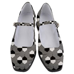 Geometric Pattern Line Form Texture Structure Women s Mary Jane Shoes by Ravend