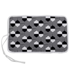 Geometric Pattern Line Form Texture Structure Pen Storage Case (l) by Ravend