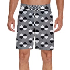 Geometric Pattern Line Form Texture Structure Men s Beach Shorts by Ravend