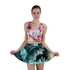 Sculpture Dinosaur Shark Frozen Winter Fantasy Mini Skirt by Ravend