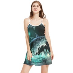 Sculpture Dinosaur Shark Frozen Winter Fantasy Summer Frill Dress by Ravend