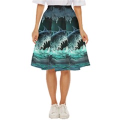 Sculpture Dinosaur Shark Frozen Winter Fantasy Classic Short Skirt by Ravend