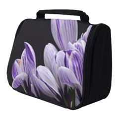 Crocus Flowers Purple Flowers Spring Nature Full Print Travel Pouch (small) by Ravend