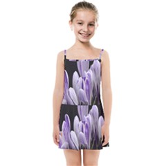 Crocus Flowers Purple Flowers Spring Nature Kids  Summer Sun Dress by Ravend