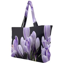 Crocus Flowers Purple Flowers Spring Nature Simple Shoulder Bag by Ravend